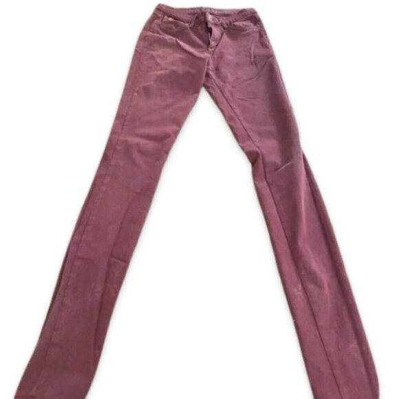 Long Tall Sally Skinny Jeans Tall Cotton Blend Denim Fabric size 4 tall burgundy - Picture 3 of 4